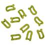 10PCs/ Pack Home Creative Mini Flocking Clothes Hanger Easy Hook Closet Organizer Wardrobe Space Save Magic Clothing Hooks,Green