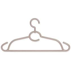 SAASNY Plastic Hangers,30 Grey 46cm Plastic All Purpose Clothes Garment Coat Hangers Space Saving with Non-Slip Trouser Bar and Tie Rack Ideal for Home and Shops - Space Saving Solution