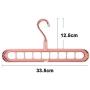 ENWORLD Magic Hangers Organizer 4 Pack Rotating Space Saving Hangers for Clothes Multi Functional Nine-Hole Closet Space Saver with Sturdy Plastic,Random Color