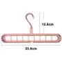 ENWORLD Magic Hangers Organizer 4 Pack Rotating Space Saving Hangers for Clothes Multi Functional Nine-Hole Closet Space Saver with Sturdy Plastic,Random Color
