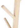 Fdit Assembled Wooden Coat Hat Stand Tree Jacket Cloth Vertical Hanger Rack 8 Hooks ((Wooden Color))