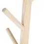 Fdit Assembled Wooden Coat Hat Stand Tree Jacket Cloth Vertical Hanger Rack 8 Hooks ((Wooden Color))