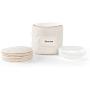 Covermates ? Round Saucer Plates Storage 7.5 DIAMETER x 7H ? Diamond Collection ? 2 YR Warranty ? Year Around Protection - Cream