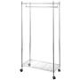 STORAGE MANIAC Heavy Duty Rolling Garment Rack Clothes Hangers with Lockable Wheels, Chrome