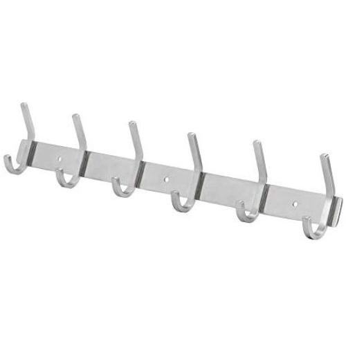 Bosszi sus 304 Coat Rack with 6 Hooks, Wall Hangers for Clothes and Great Wall Hanger for Bedroom, Bathroom, Foyer, Hallway, Brushed Finish