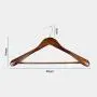 Inveroo 6pcs Adult Solid Wood Wide Shoulder Storage Business Suit Cabinet Hotel Closet Home Organizer Store Clothes Hanger Luxury