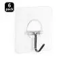 Fealkira Adhesive Wall Hooks 13.2lb(Max) Utility Stainless Steel hook for Towel Bathrobe Coats,Bathroom Kitchen Waterproof and Oilproof Nail Free Transparent Heavy Duty Wall hook & Ceiling Hanger(6pcs Fealkira Adhesive Wall Hooks 13.2lb(Max) Utility Stainless Steel hook for Towel Bathrobe Coats,Bathroom Kitchen Waterproof and Oilproof Nail Free Transparent Heavy Duty Wall hook & Ceiling Hanger(6pcs