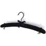 HOUTY Satin Padded Coat Hangers 15inch Thickly Foam Padded Clothes Hanger with Bow Knot Chrome Hook Pack of 5, Black HOUTY Satin Padded Coat Hangers 15inch Thickly Foam Padded Clothes Hanger with Bow Knot Chrome Hook Pack of 5, Black
