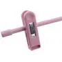 GloryMM 5 Pcs Skirt Hangers with Clips Plastic Non-Slip Clothes Hanger Portable Stackable Pants Rack Multifunctional Closet Organizing,Pink