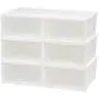 IRIS USA NSSB-W Front Entry Stacking Shoe Box, Wide, White, 6 Pack IRIS USA NSSB-W Front Entry Stacking Shoe Box, Wide, White, 6 Pack