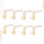 TOPBATHY 8 Pcs Car Vehicle Headrest Hooks Hanger for Handbag Purse Cloth Grocery (Beige)