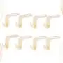 TOPBATHY 8 Pcs Car Vehicle Headrest Hooks Hanger for Handbag Purse Cloth Grocery (Beige)