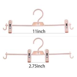 Yuqianjin 10-Pack Suit Hangers with Clips, Space Saving Clothes Hangers 14 Inch (Color : Pink)