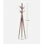 Cxjff Floor Standing Coat Rack Tree Clothes Hat Stand Hanger Rotatable Solid Wood 3 Feet 7 Hooks, 42 42 172CM (Color : Brown)