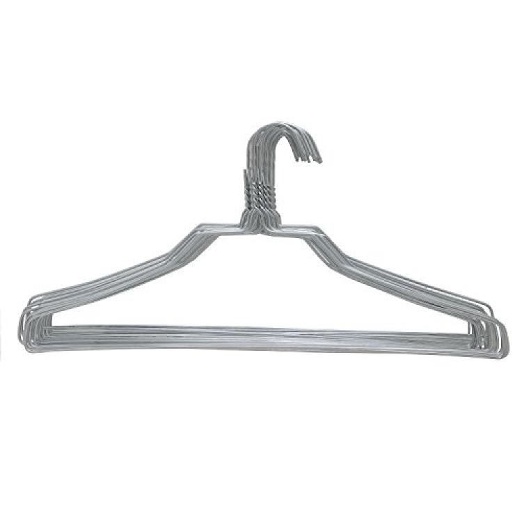 Wire Hangers in Bulk - 100 White Metal Hangers - 18 Inch Thin Standard Dry  Cleaner Coated Steel