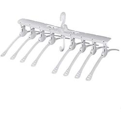 HomWe House Closet Clothes Hangers Space Saving Hangers Multi-Function Plastic Cascading Hanger 8 in 1 Set Magical Hanger in Chrome