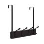SONGMICS Over-The-Door Hook Rack, Wall-Mounted Coat Rack, Door Clothes Hanger with 4 Metal Hooks, for Living Room, Cloakroom, Bathroom, Dark Brown ULHR24BR SONGMICS Over-The-Door Hook Rack, Wall-Mounted Coat Rack, Door Clothes Hanger with 4 Metal Hooks, for Living Room, Cloakroom, Bathroom, Dark Brown ULHR24BR