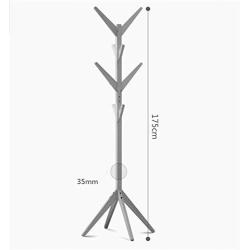 HTDZDX Solid Wood Tree Coat Rack Stand Free Standing,Childrens Clothes Holder Living Room Bedroom Hangers Coat Hat Storage Rack, Dark Brown