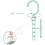 10pcs Random Color Plastic 5 Circle Multilayer Windproof Clothes Hanger Organizer Fixed Holder Storage Racks Buckle Hanger Anti-Slip Home
