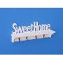 URBeauty Creative Wooden Wall Mounted Storage Organizer Wall Decor Hanger Decoration Tools for Hat Clothes Keys 47157cm Sweet Home Sign