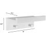 Wall Mounted Shelf Coat Hooks - Entryway Shelf with Hooks,2 Hooks 9 inches,Hanging Book Shelves with Hat Racks Wall Storage Shelf with Hooks Hanging Shelf with Holder for Bedroom, Kitchen, Bathroom