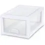 STERILITE 20518006 6 Quart/5.7 Liter Stacking Drawer, White Frame with Clear Drawer STERILITE 20518006 6 Quart/5.7 Liter Stacking Drawer, White Frame with Clear Drawer
