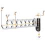 Wallniture Costa Wardrobe Organizer Wall Mounted Clothes Bar - Hanger Holder Organizer - Steel 14.5 Inch Set of 2