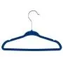 Baby Velvet Hangers - 50-Pack Blue Velvet Hangers, Ultra Thin Non-Slip Junior Hangers for Children Clothes, Space Saving
