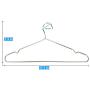 CFZC Metal Wire Hangers 20 Pack Strong Stainless Steel Hangers with Clothes Pins - 4mm Diameter 17.7 Inch