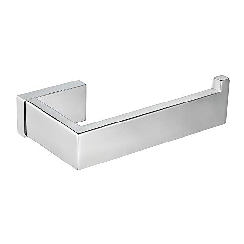 Durafe Toilet Roll Holder Stainless Steel 304 Square Towel Hanger Wall Mounted Hooks for Bathroom Polished Chrome