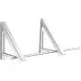 Pagetoc Aluminum Folding Hanger，Silver Wall Mounted Retractable Clothes Hanger Laundry Drying Rack with four Hooks for Room Attic Garage Indoor and Outdoor(2 Racks)
