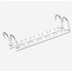 10pcs Clothes Hanger Multifunctional Space Saving Clothes Hanger with Hook Magic 6Hole Cloth Closet Organizer Iron Clothes Drying Rack