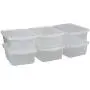 Yubine Clear Storage Containers, 5.7 Liter Plastic Boxes Organizer with Lid, 6 Packs Yubine Clear Storage Containers, 5.7 Liter Plastic Boxes Organizer with Lid, 6 Packs