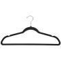 50 Pack Clothes Hangers Black Velvet Clothes Hanger Ultra Thin Non Slip Pants Slack Blouse Dress Organizer - Fights Creases! (Black, 50 Hangers)