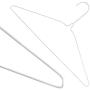 HANGERWORLD 50 White 16inch Metal Wire 13 Gauge Clothes Coat Garment Pants Bar Hangers