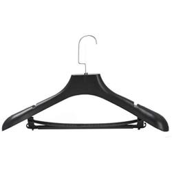 CHAONAO Black Suit Hangers Plastic Non-Slip Wide Shoulder Clothes Hanger for Coats, Jacket, Pants, and Dress Clothes,F,20pcs