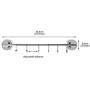 Saim Suction Cup Kitchen Rail with 6 Hooks Hanging Utensil Holder Rack Stainless Steel Towel Bar Organizer Wall Mounted Hanger on Glass Tile Door for Towel Coats Pot Pan Spoon