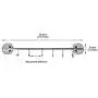 Saim Suction Cup Kitchen Rail with 6 Hooks Hanging Utensil Holder Rack Stainless Steel Towel Bar Organizer Wall Mounted Hanger on Glass Tile Door for Towel Coats Pot Pan Spoon