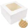 Moretoes 24pcs 10x10x5 Inches White Bakery Boxes with Window for Pastries, Cookies, Pie, Cupcakes Moretoes 24pcs 10x10x5 Inches White Bakery Boxes with Window for Pastries, Cookies, Pie, Cupcakes