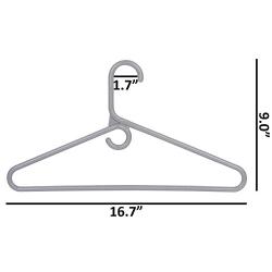 Neaties American Made Gray Super Heavy Duty Plastic Hangers, Plastic Clothes Hangers Ideal for Everyday Use, Clothing Standard Hangers, 24pk