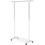 Whitmor Deluxe Adjustable Garment Rack - Rolling Clothes Organizer - White and Chrome