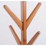 SHELFDQ Solid Wood Tree Coat Rack European Style Hotel Floor Clothes Rack Simple Creative Hanger (Color : Pure White)
