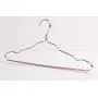 Homwel 5 Pack Rose Metal Wire Hangers Clothes,Hangers 16.5 Inches,Standard Suit Hanger,Metal Clothes Hanger with Notches