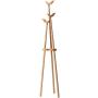 Cxjff Floor Standing Coat Rack Clothes Hat Stand Hanger 6 Hooks Solid Wood Creative, Log Colors, 40x40x185CM (Color : Log Color)