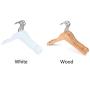 10pcs Kids Baby Children Toddler Wooden Shirt Coat Dress Hangers Non-Slip Clothes Racks with Notches and Anti-Rust 360 Degree Swivel Hook