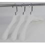 8pcs 38cm Thick Wide Shoulder White Plastic Clothes Hanger for Coats Garment and Fur