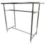 Double Parallel Bar Adjustable Clothing Garment Retail Display Rack Rail Bar Clothes Hanger