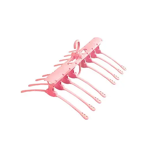 hefeilzmy Portable Folding Retractable Non-Slip Closet Storage Organizer Hanger 360° Rotatable Hanger for Outdoor Drying Clothes (Pink) hefeilzmy Portable Folding Retractable Non-Slip Closet Storage Organizer Hanger 360° Rotatable Hanger for Outdoor Drying Clothes (Pink)