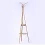 Y.H.Valuable Coat Racks Modern Simple Coat Rack Two-Layer Multi-Purpose Hanger Floor Bamboo Clothes Rack Assembly Mobile Creative Floor Hanger Entryway Furniture