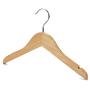 Nature Smile Kids Baby Children Toddler Wooden Shirt Coat Hangers with Notches and Anti-Rust Chrome Hook Pack of 10 (Natural)